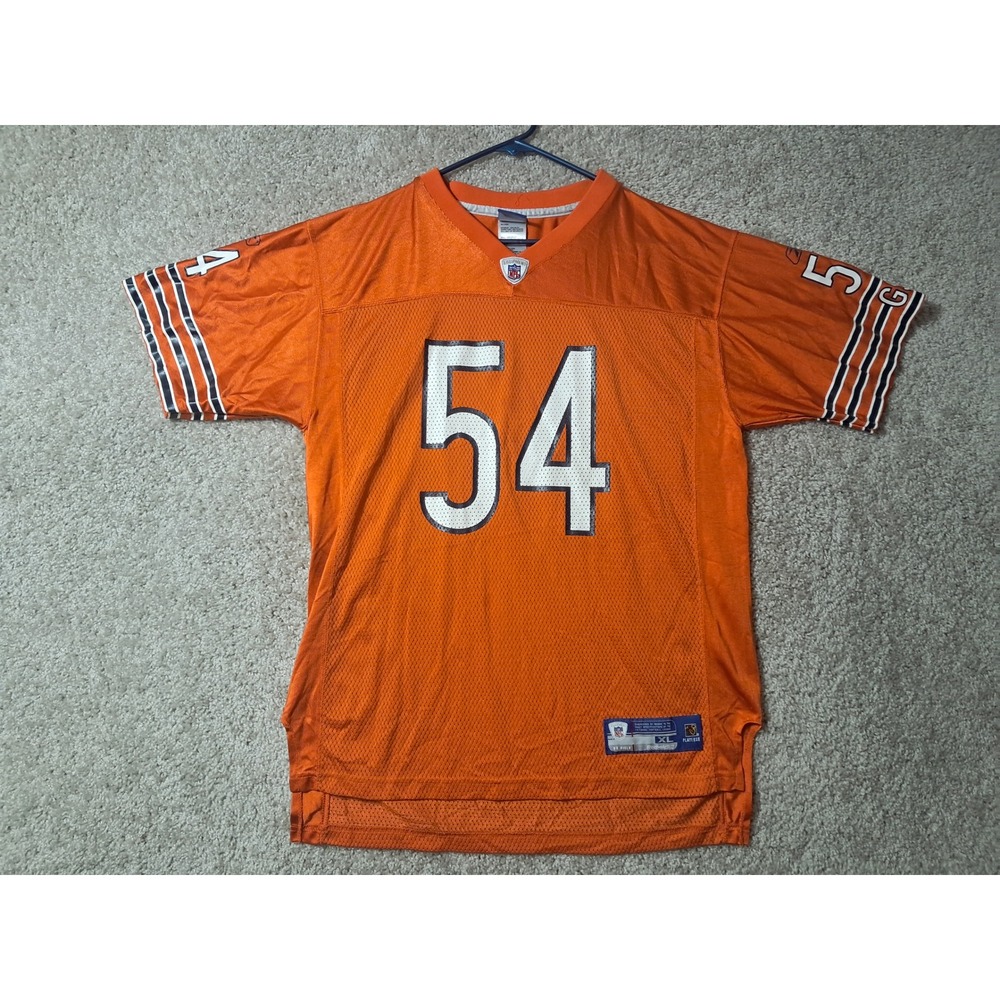 Chicago Bears Brian Urlacher Reebok Jersey Youth XL Orange 54 NFL Football Mesh